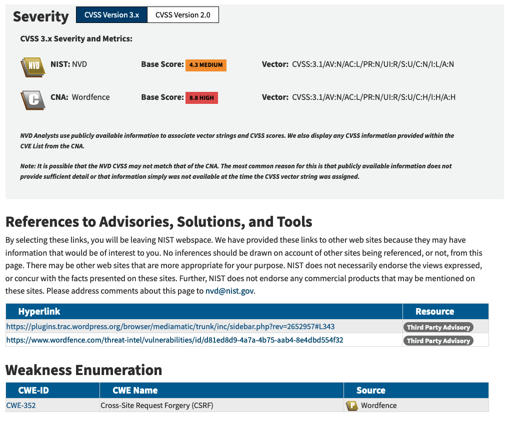 CVE with two sources