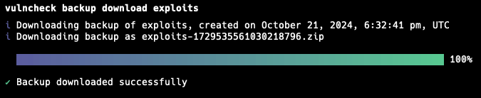 Vulncheck Backup