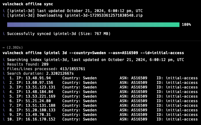 VulnCheck Offline Intelligene