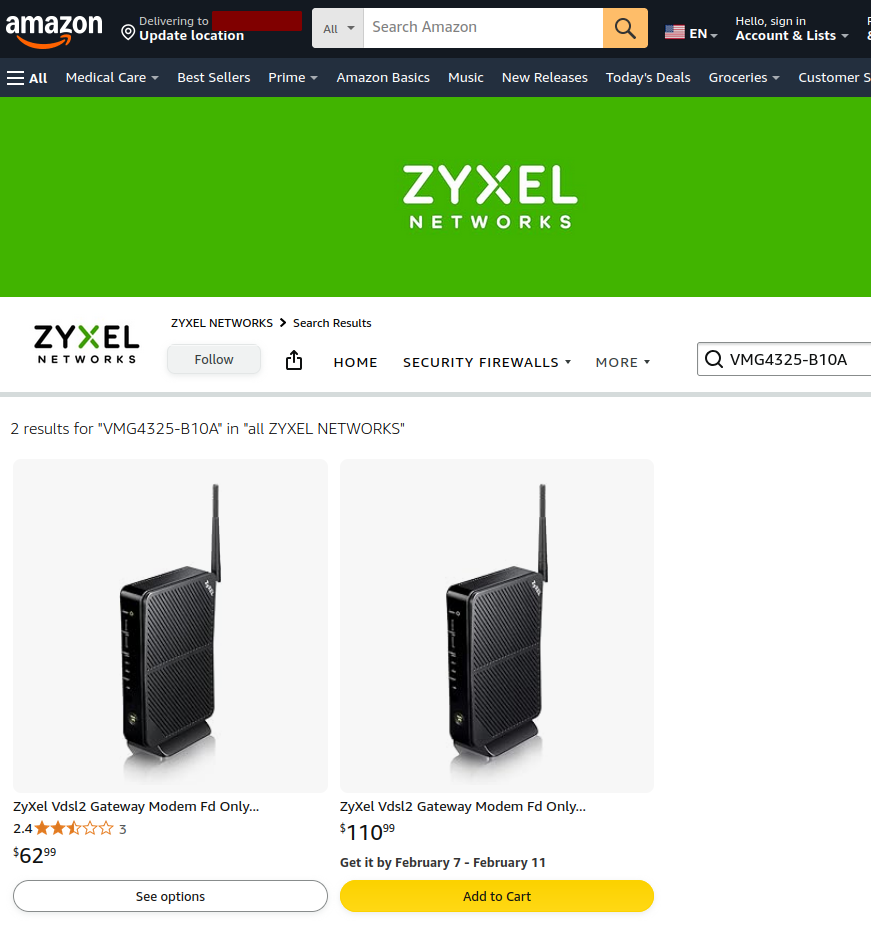 EOL Router in Zyxel Store